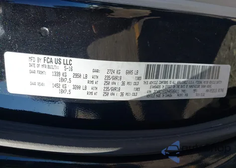 2017 Chrysler Pacifica Touring-L Plus z USA, uszkodzony, nr VIN 2C4RC1EG2HR506411